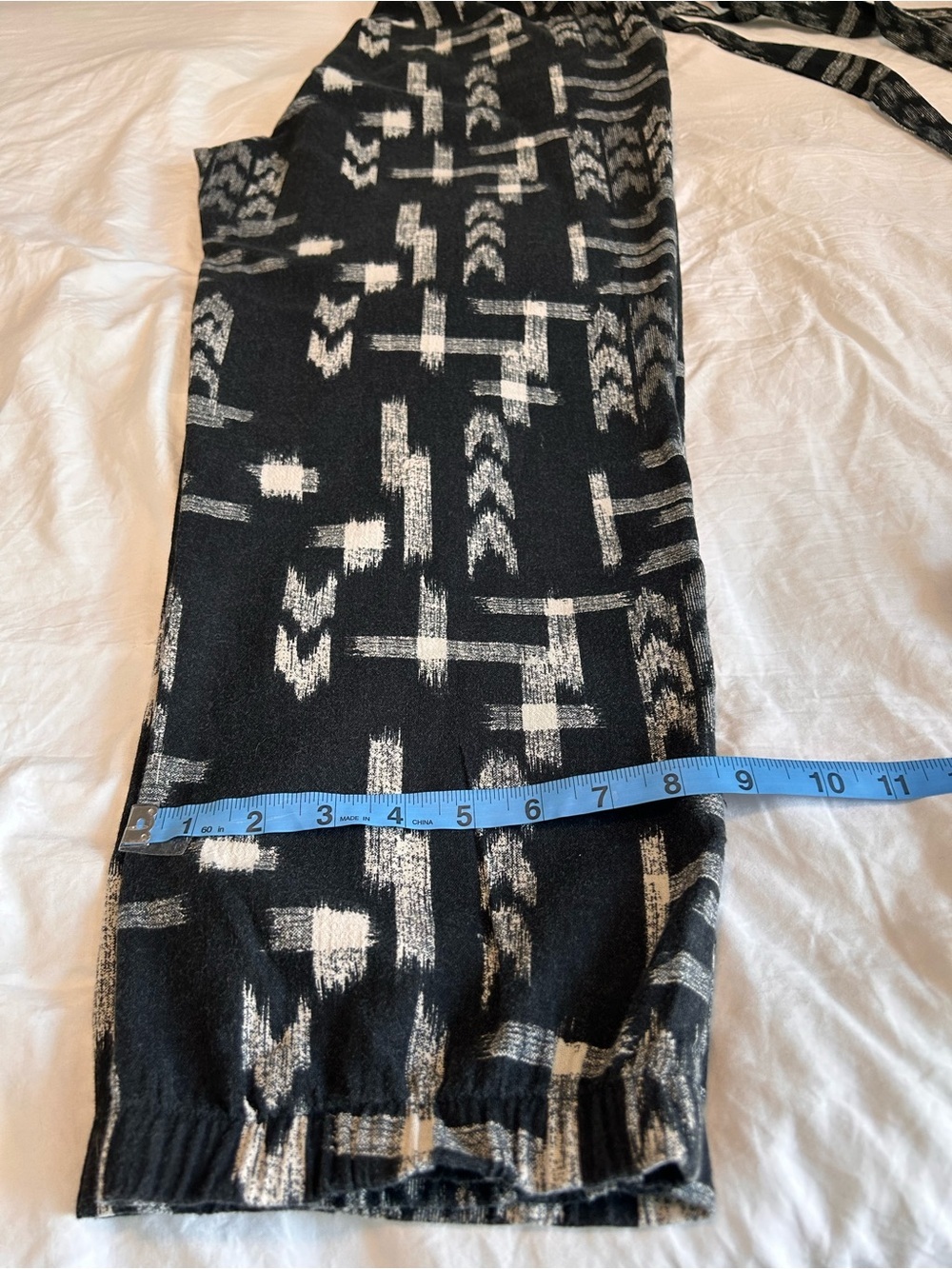 Madewell Black & White Geometric Halter Tie-Waist Jumpsuit - Picture 14 of 14